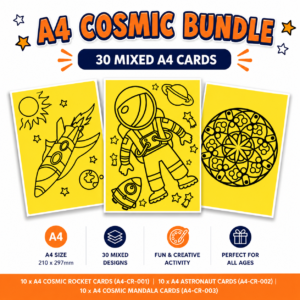 30 Mixed A4 COSMIC Cards