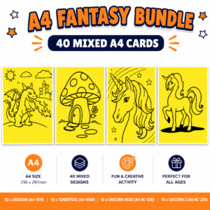 40 Mixed A4 FANTASY Cards