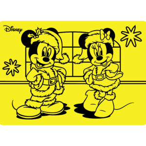 MICKEY & MINNIE MOUSE SANTA A4 CARDS