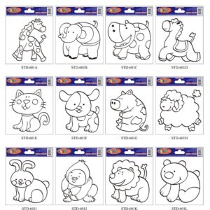 WINDOW KLINGZ STENCILS - ANIMALS (12 PACK)