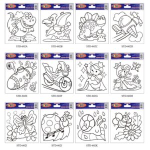 WINDOW KLINGZ STENCILS - ASSORTED (12 PACK)