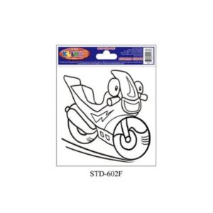 WINDOW KLINGZ STENCILS - MOTORBIKE (6 PACK)